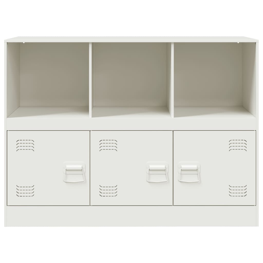 Buffet blanc 99x39x73 cm acier