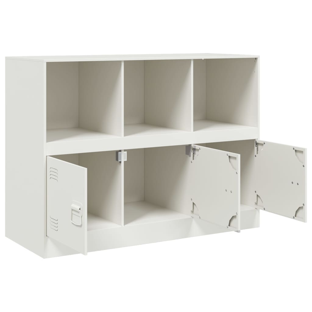 Buffet blanc 99x39x73 cm acier