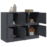 Buffet anthracite 99x39x73 cm acier