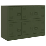 Buffet vert olive 99x39x73 cm acier