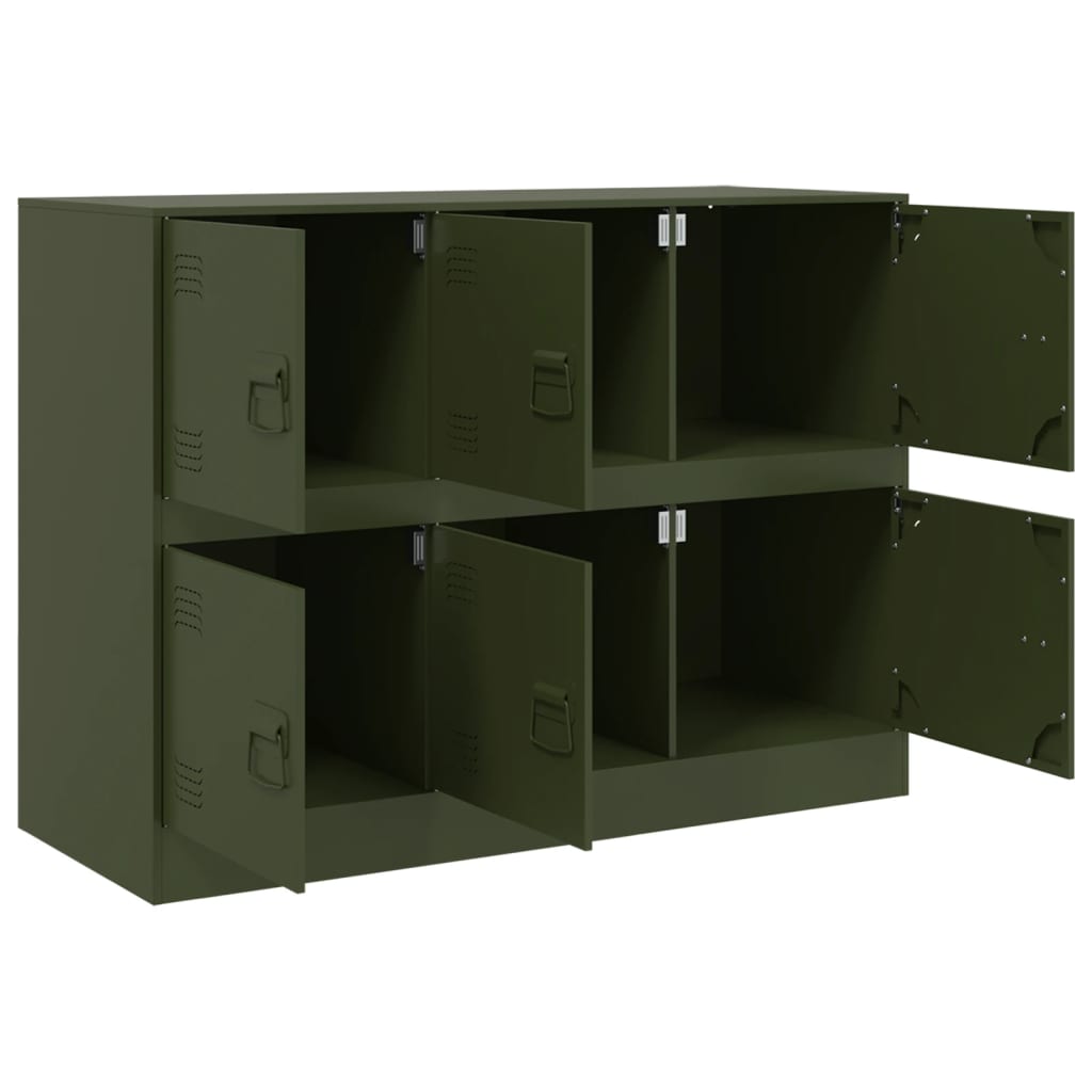 Buffet vert olive 99x39x73 cm acier