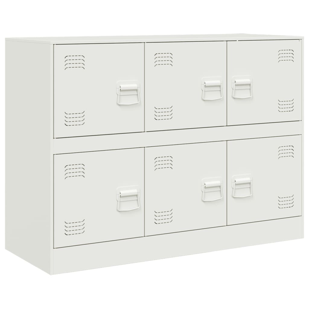 Buffet blanc 99x39x73 cm acier