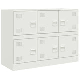 Buffet blanc 99x39x73 cm acier