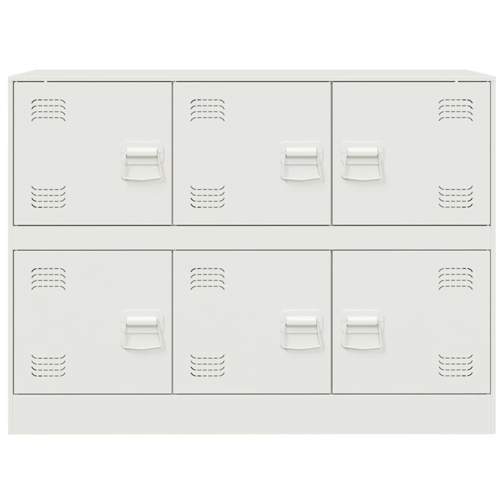 Buffet blanc 99x39x73 cm acier