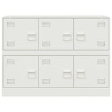 Buffet blanc 99x39x73 cm acier