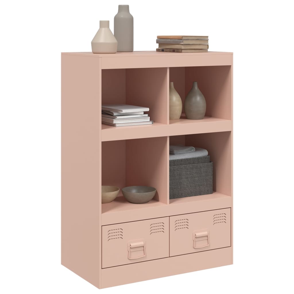 Buffet haut rose 67x39x95 cm acier