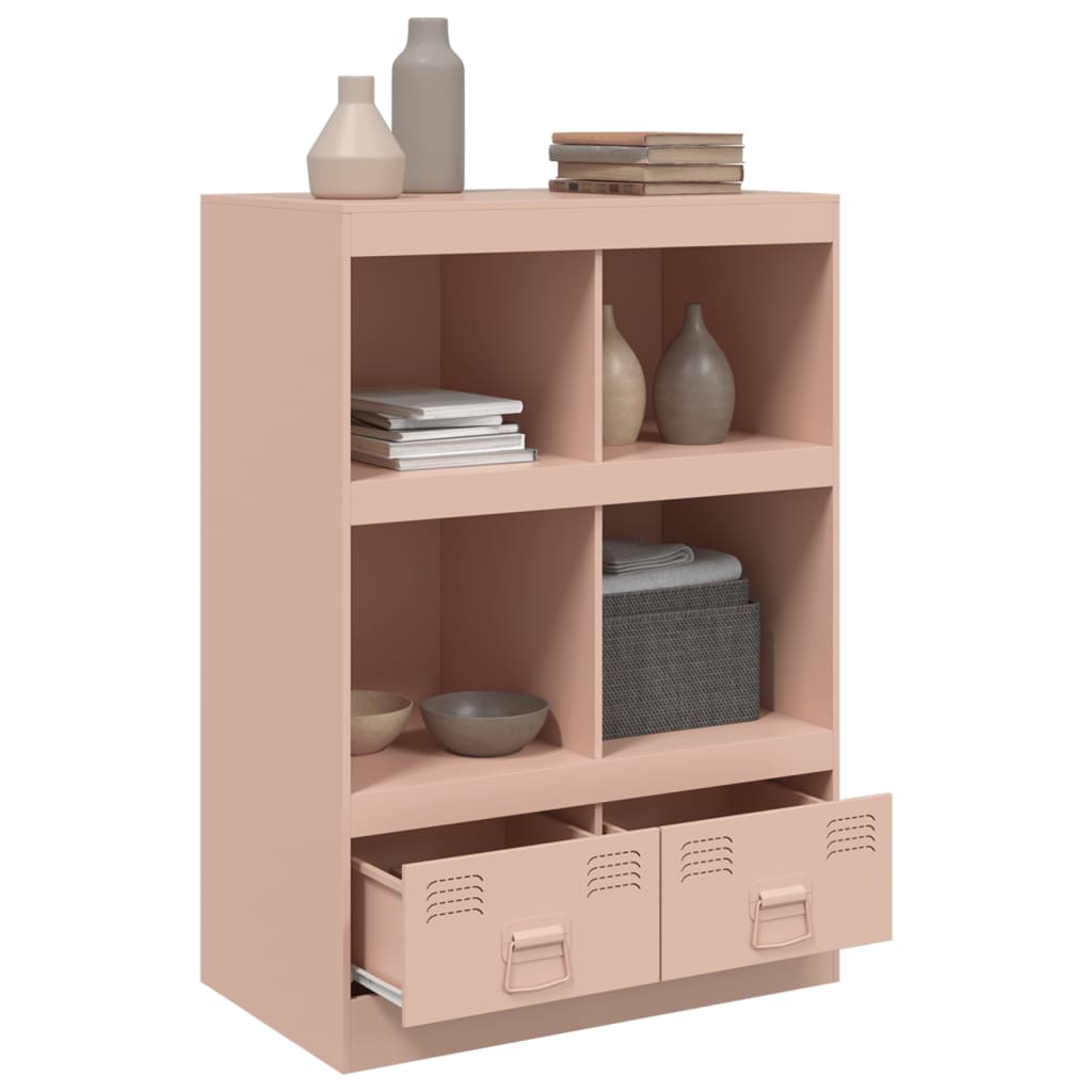 Buffet haut rose 67x39x95 cm acier