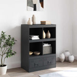 Buffet haut anthracite 67x39x95 cm acier