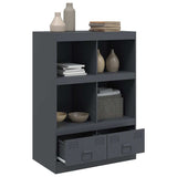 Buffet haut anthracite 67x39x95 cm acier