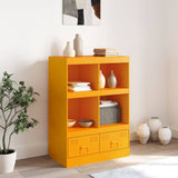 Buffet jaune moutarde 67x39x95 cm acier