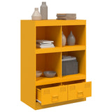 Buffet jaune moutarde 67x39x95 cm acier