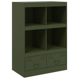 Buffet vert olive 67x39x95 cm acier