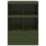 Buffet vert olive 67x39x95 cm acier