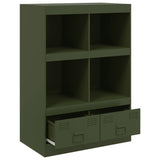 Buffet vert olive 67x39x95 cm acier