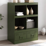 Buffet vert olive 67x39x95 cm acier