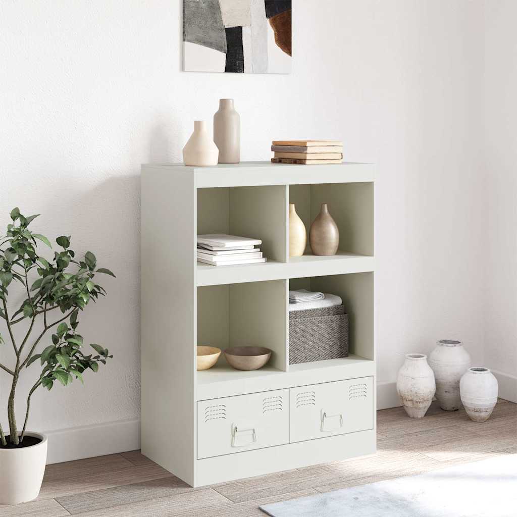 White high sideboard 67x39x95 cm steel