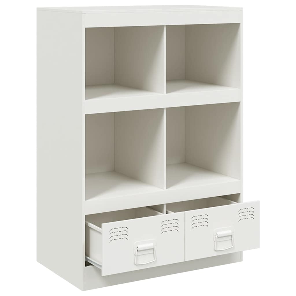 White high sideboard 67x39x95 cm steel