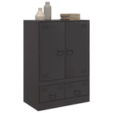 Buffet haut noir 67x39x95 cm acier