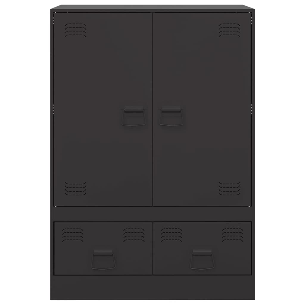 Buffet haut noir 67x39x95 cm acier