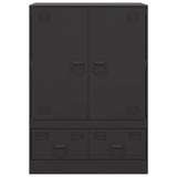 Buffet haut noir 67x39x95 cm acier