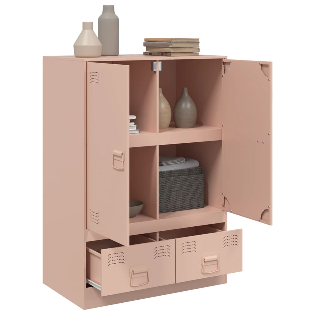 Buffet haut rose 67x39x95 cm acier