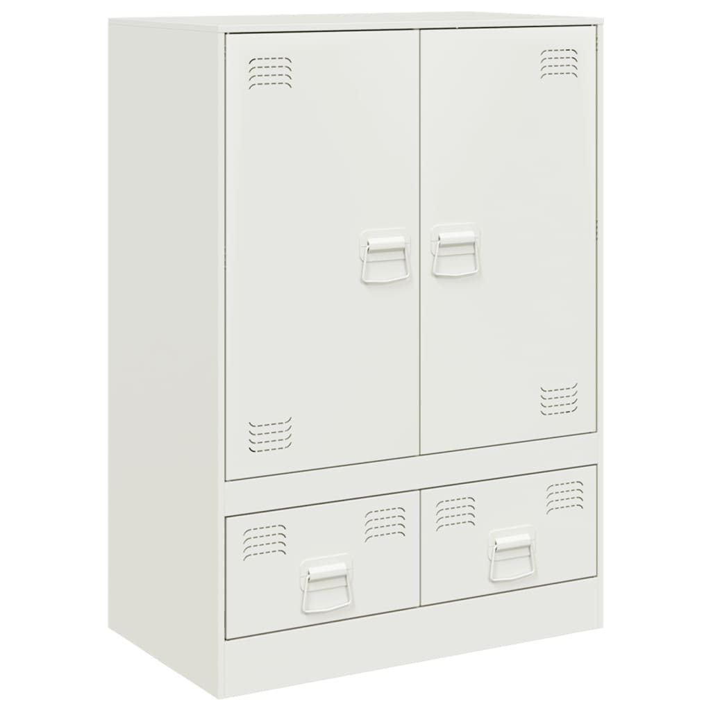 White high sideboard 67x39x95 cm steel