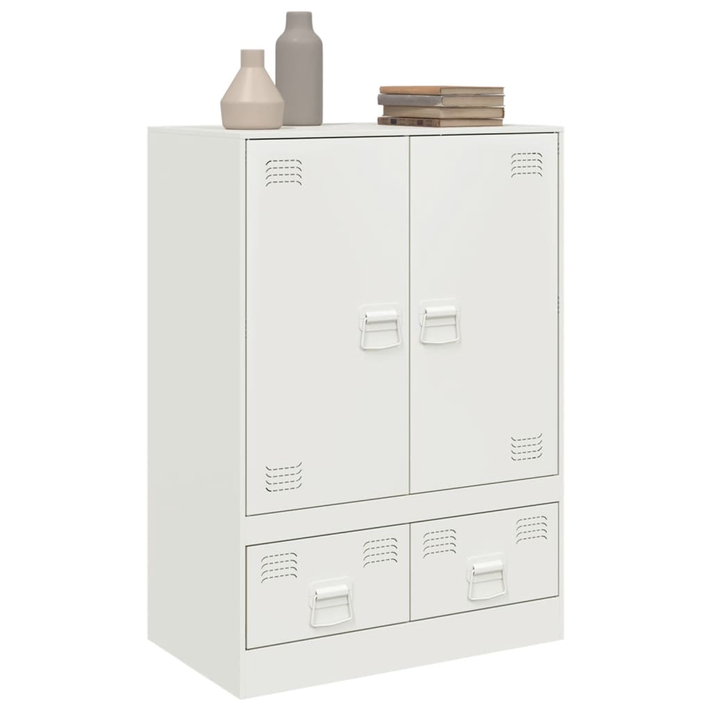 White high sideboard 67x39x95 cm steel