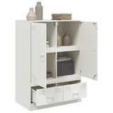 White high sideboard 67x39x95 cm steel