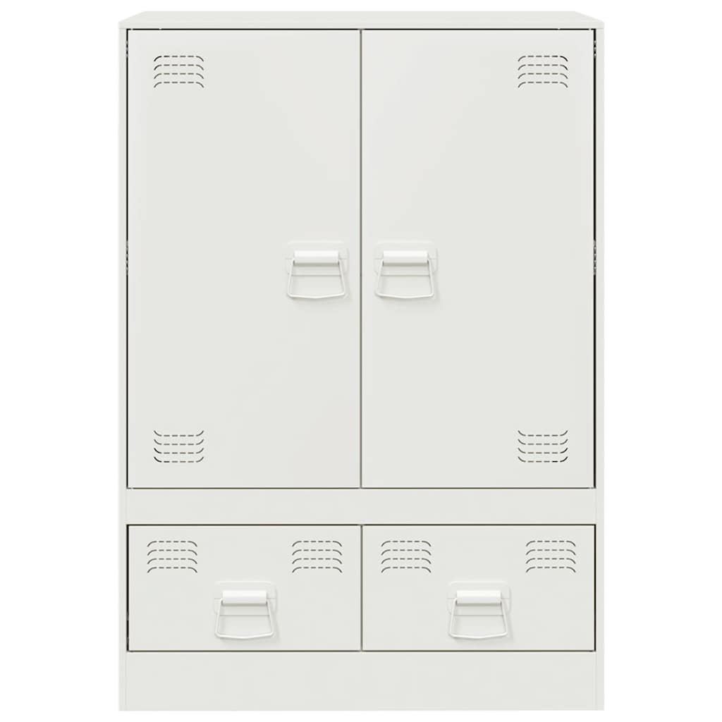 White high sideboard 67x39x95 cm steel