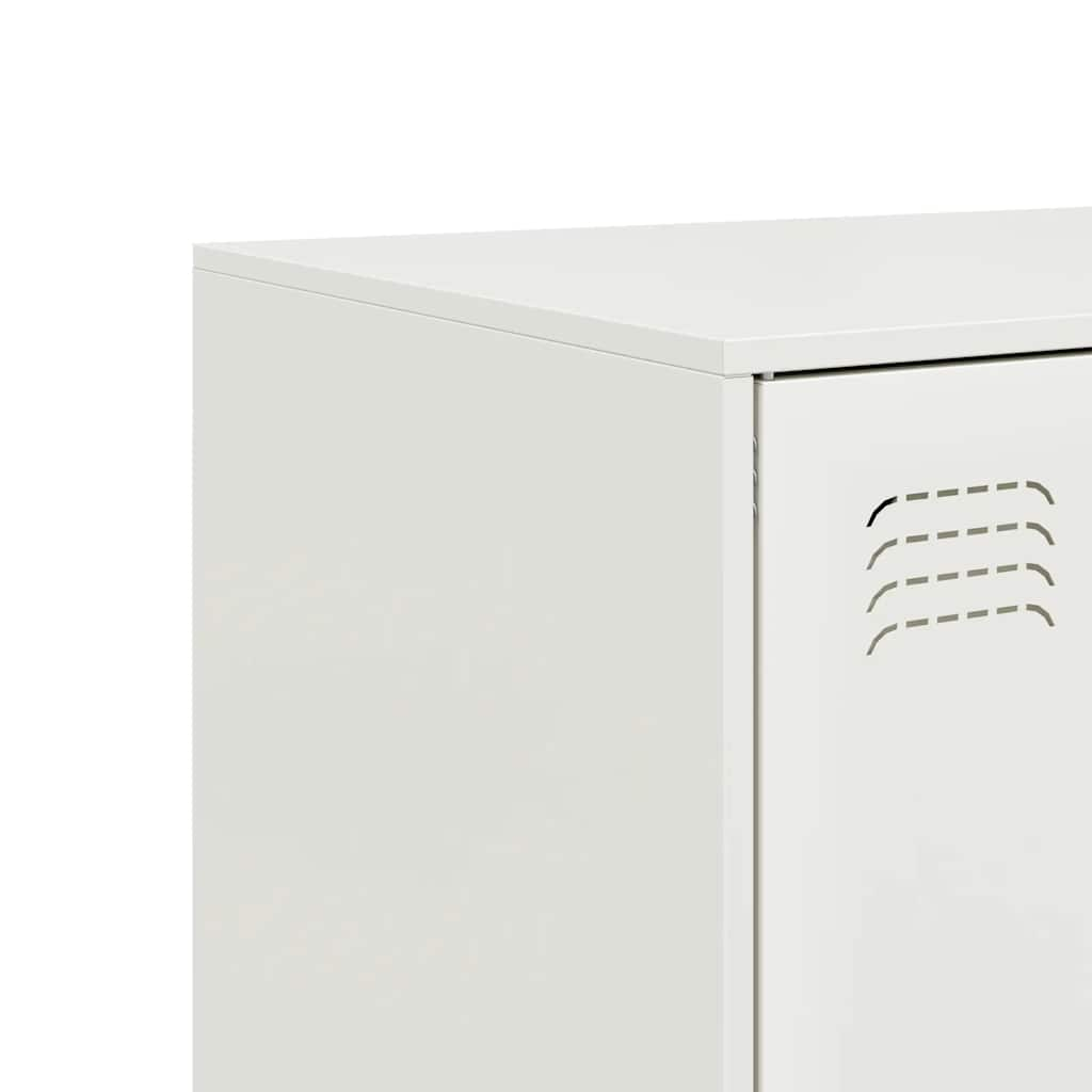 White high sideboard 67x39x95 cm steel