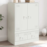 White high sideboard 67x39x95 cm steel