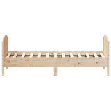 Bed frame without mattress 100x200 cm solid pine wood