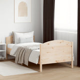 Bed frame without mattress 100x200 cm solid pine wood