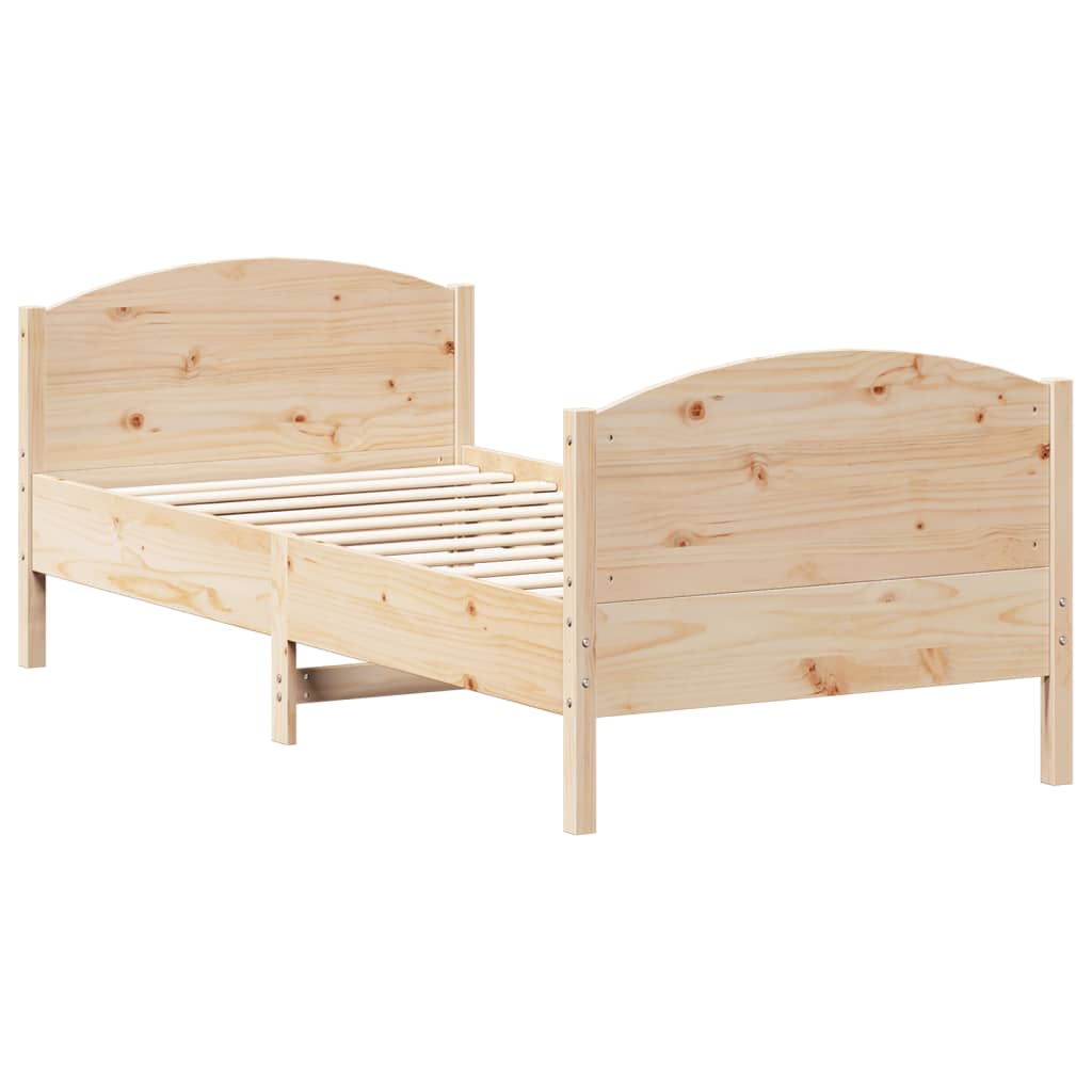 Cadre de lit sans matelas 90x200 cm bois de pin massif