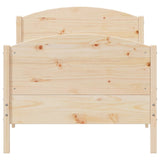 Cadre de lit sans matelas 75x190 cm bois de pin massif