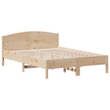 Bed frame without mattress 120x200 cm solid pine wood