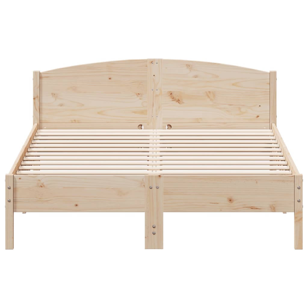 Bed frame without mattress 120x200 cm solid pine wood