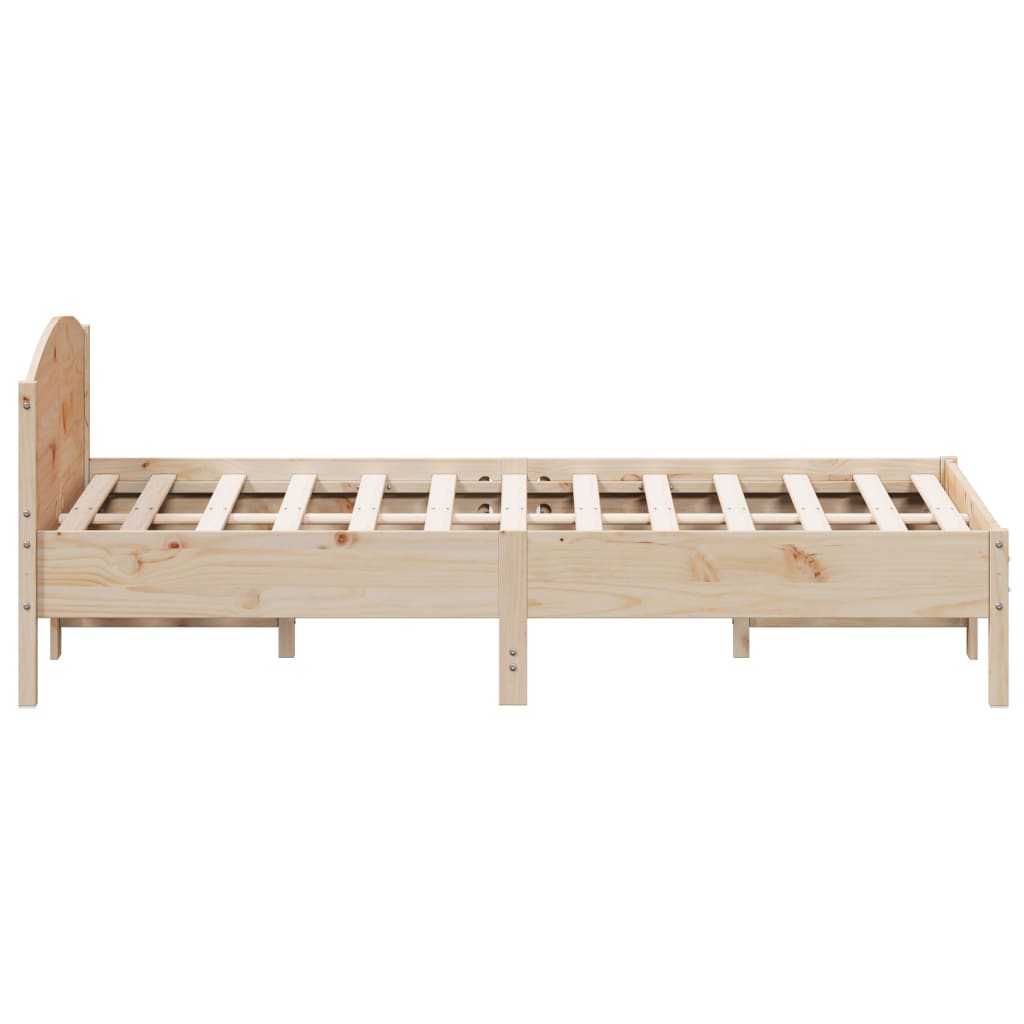 Bed frame without mattress 120x200 cm solid pine wood