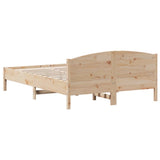 Bed frame without mattress 120x200 cm solid pine wood