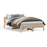 Bed frame without mattress 120x200 cm solid pine wood