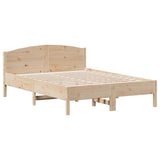 Bed frame without mattress 140x190 cm solid pine wood