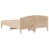 Cadre de lit sans matelas 140x190 cm bois de pin massif