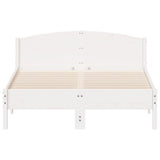 Cadre de lit sans matelas blanc 120x190 cm bois de pin massif