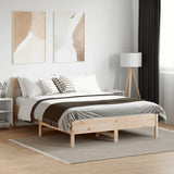 Bed frame without mattress 140x200 cm solid pine wood