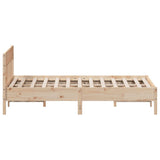 Bed frame without mattress 140x200 cm solid pine wood