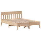 Bed frame without mattress 120x200 cm solid pine wood