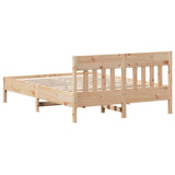 Bed frame without mattress 120x200 cm solid pine wood