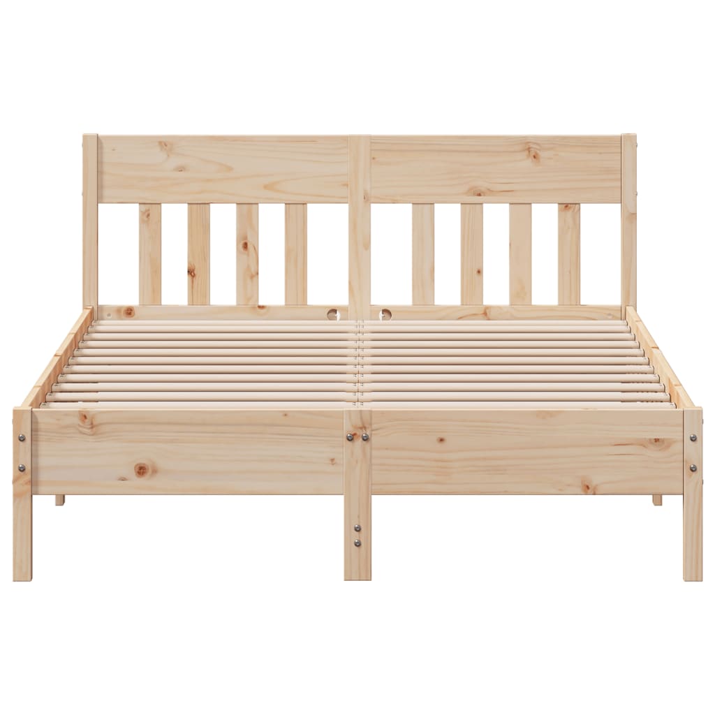 Cadre de lit sans matelas 140x190 cm bois de pin massif