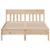 Cadre de lit sans matelas 140x190 cm bois de pin massif