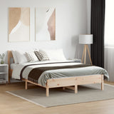 Bed frame without mattress 120x190 cm solid pine wood